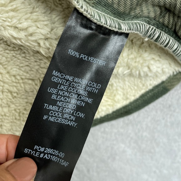 NEW Voyager Men's XL Plaid Sherpa Lined Fleece Shirt Jacket Green Tan Full Zip - Picture 6 of 9